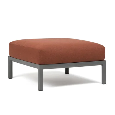 Квадратна пуф табуретка за градина T001 - цвят канела