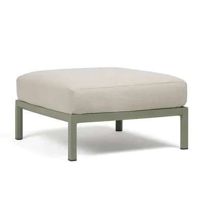 Квадратна пуф табуретка за градина T002 - бежов цвят