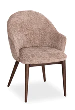 Трапезен стол с подлакътници Horizon - в светлокафяв цвят