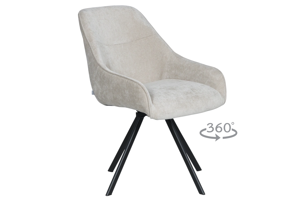 Трапезен стол с текстилна дамаска Marsala-бежов Трапезен стол с текстилна дамаска Marsala-бежов