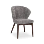 Трапезен стол с текстилна дамаска Swaive - в сив цвят