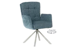 Трапезен стол с въртене на 360° Keila - в син цвят