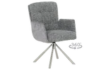 Трапезен стол с въртене на 360° Keila - в сив цвят