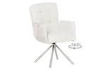 Трапезен стол с въртене на 360° Keila - в цвят крем