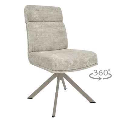 Трапезен стол с въртене на 360° Turi-крем