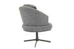 Трапезен стол с въртене на 360° Lihula-сив, гръб