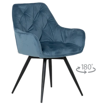 Трапезен стол с въртене на 180° Latina Premium-син