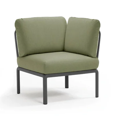 Ъглово градинско кресло K031 - тъмнозелен цвят