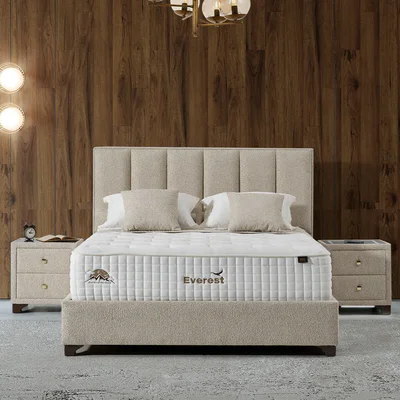 Двойно легло с повдигащ механизъм и висока табла