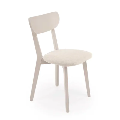 Дървен стол със седалка в цвят кашмир C110