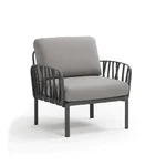 Градинско кресло с подлакътници K018 – тъмносив цвят