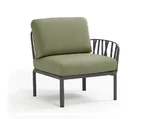 Градинско кресло с 1 подлакътник K021 - тъмнозелен цвят