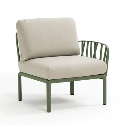 Градинско кресло с 1 подлакътник K024 - светлосив цвят