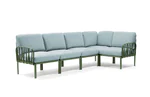 Модулен градински диван D005 - светлосин цвят