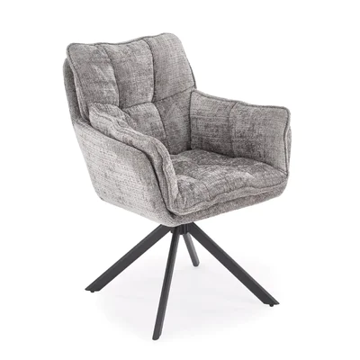 Трапезен стол с функция въртене C100 - сив цвят