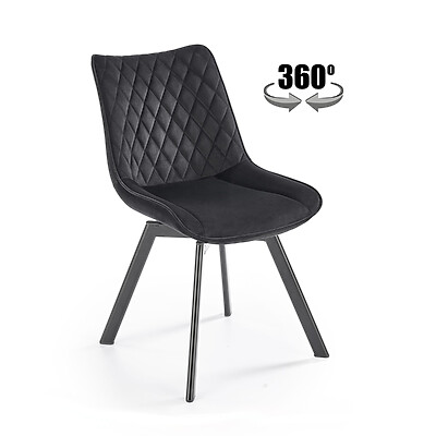 Трапезен стол с функция въртене на 360° C112 - черен