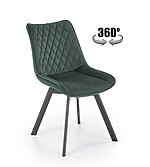 Трапезен стол с функция въртене на 360° C112 - тъмнозелен цвят