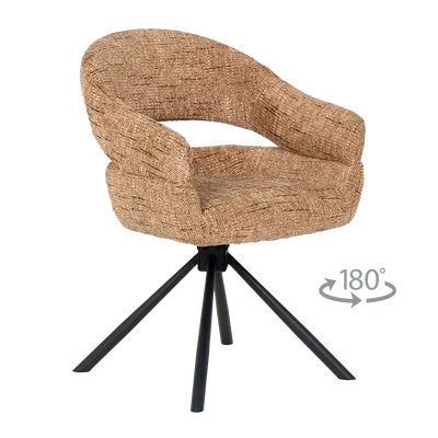 Трапезен стол с въртене на 180° Sacaba - светлокафяв