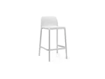 Стифиращ се външен бар стол Faro Mini - бял цвят