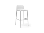 Стифиращ се външен бар стол Faro - бял цвят