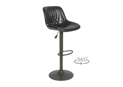 Бар стол с функция въртене на 360° Porus черен