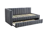 Двойно легло с издърпване Derby сиво