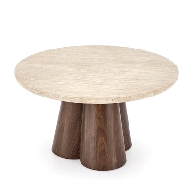 Холна маса с кръгъл плот Frida травертин - голяма