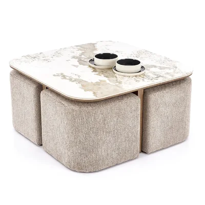 Комплект холна маса с 4 табуретки Arakis