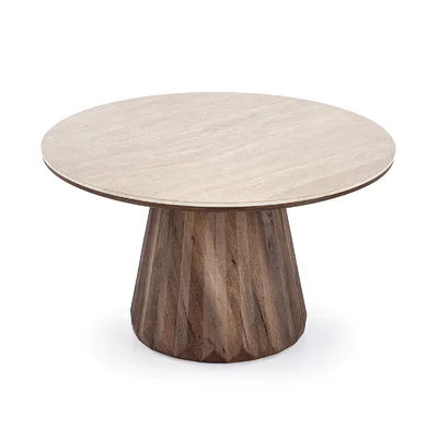 Кръгла холна маса Diavola травертин - голям размер