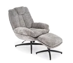 Кресло с функции въртене и люлеене Declan - сив цвят