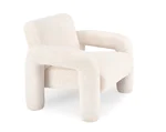 Кресло от букле Varna - цвят крем