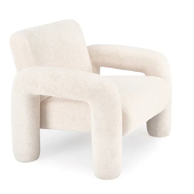 Кресло от букле Varna - цвят крем