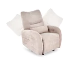 Кресло с електрически механизъм Saxon-бежов цвят, детайли