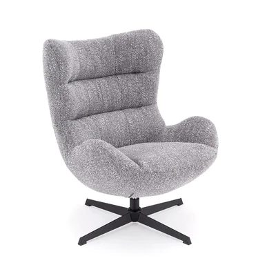 Кресло с въртящ механизъм jackie - сив цвят