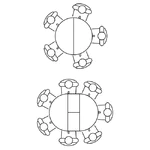 Кръгла трапезна маса Ruta дъб - схема