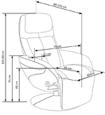 Реклайнер с текстилна дамаска Optima 2 - схема