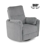 Релакс кресло с функция въртене на 360° Pegas - сив цвят