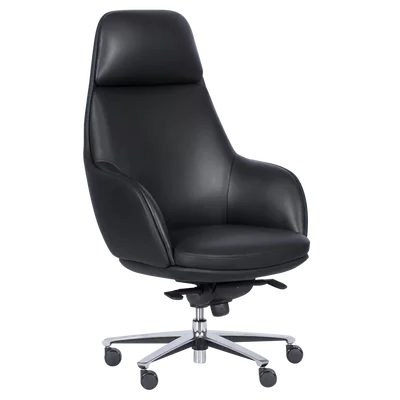 Кожено офис кресло Bray черно